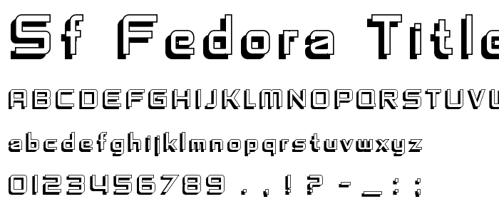 SF Fedora Titles Shadow font